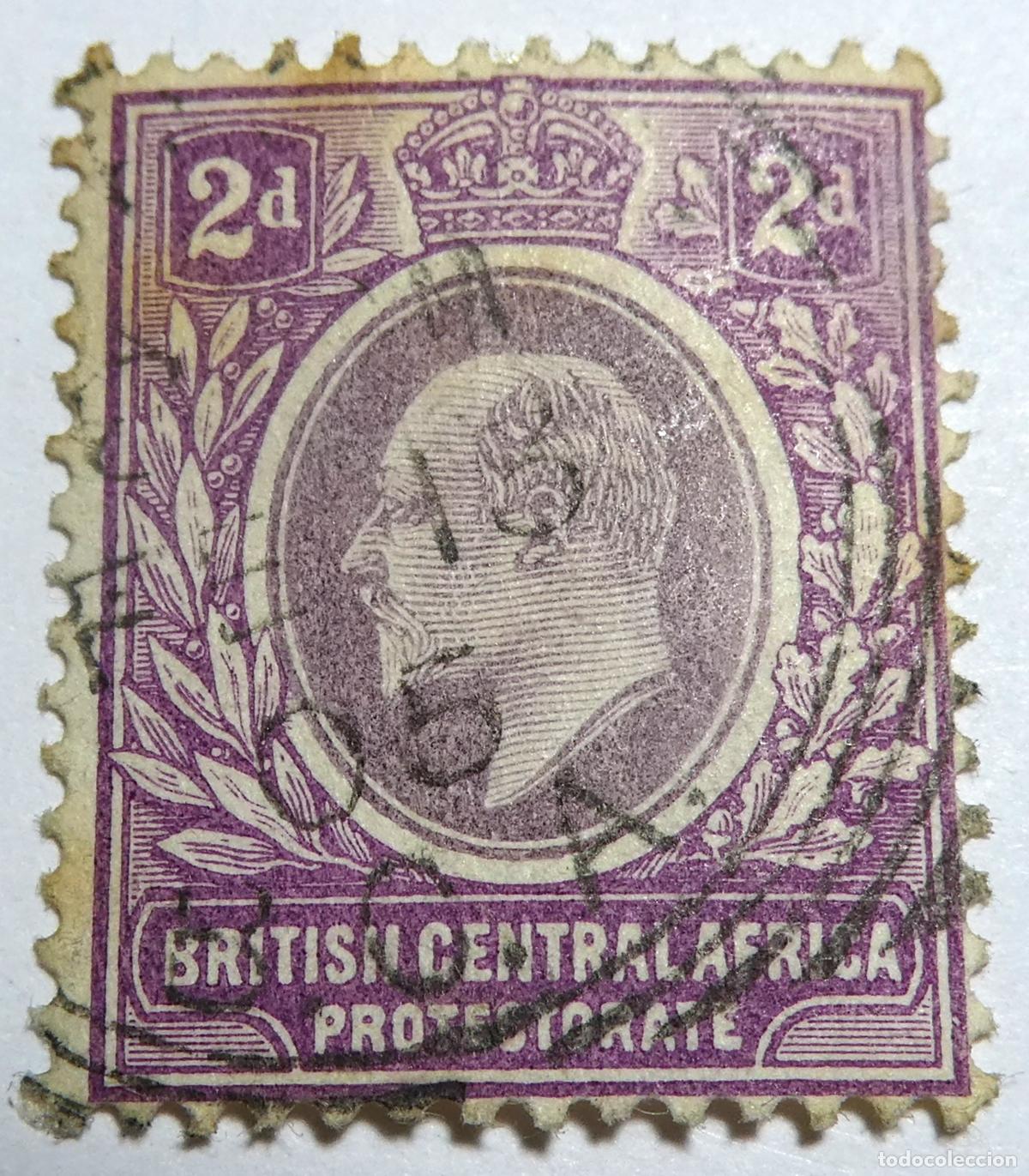 Sellos: sello postal de Nyasaland 2 peniques 1903 Rey Eduardo VII (Actual Malawi)