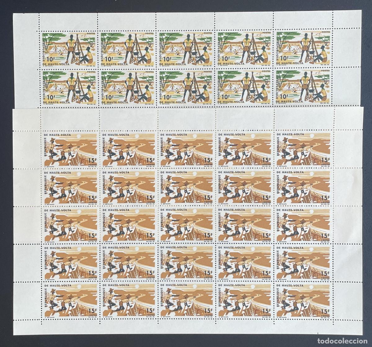 Sellos: Alto Volta 1966 YT 170-171 bloque escultismo scout campamento Pfadfinder