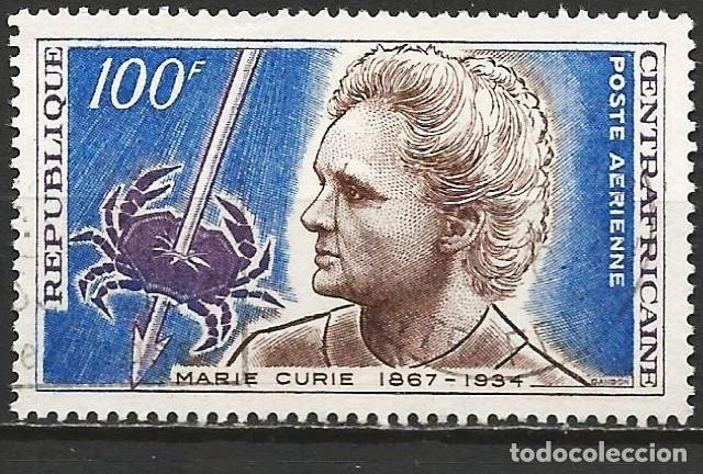 Sellos: Rep. Centroafricana 1968 - Mi 161 - YT Pa 60 - Marie Curie ( A&eacute;reo )