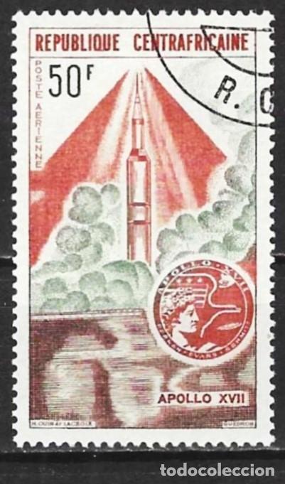 Sellos: Rep. Centroafricana 1973 - Mi 339 - YT Pa 124 - Apollo XVII ( A&eacute;reo )
