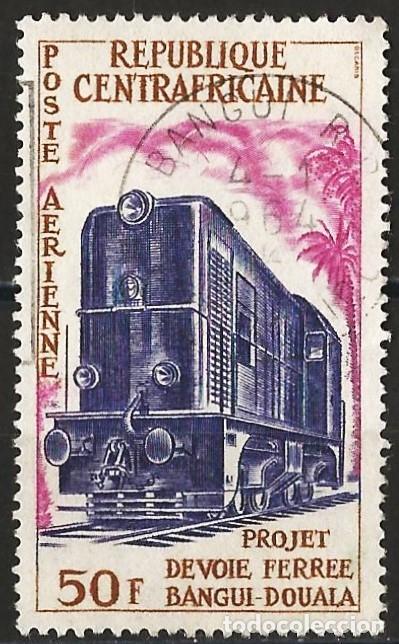 Sellos: Rep. Centroafricana 1963 - Mi 49 - YT Pa 14 - Locomotora di&eacute;sel