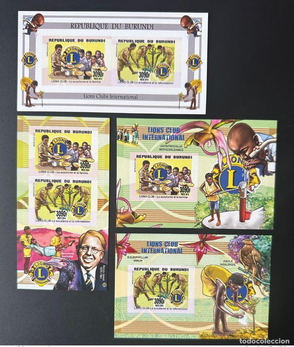 Sellos: Burundi 2014 Mi. 3472 - 3473 Bl. 482 485 ND Lions Club International Scouting