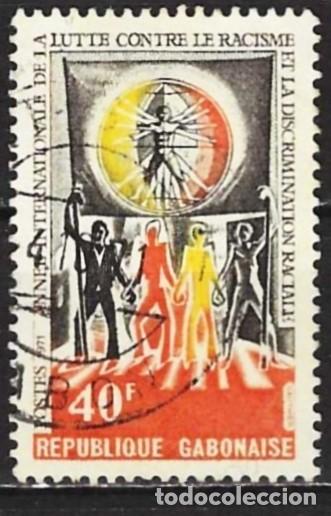 Sellos: Gabon 1971 - Mi 423 - YT 269 - A&ntilde;o contra el racismo