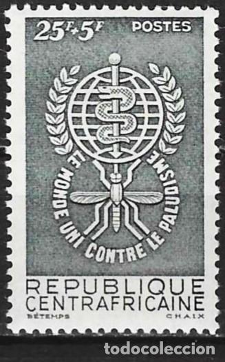 Sellos: Rep. Centroafricana 1962 - Mi 24 - YT 18 - Lucha contra la malaria - MNH**