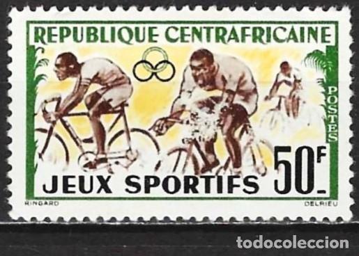 Sellos: Rep. Centroafricana 1962 - Mi 26 - YT 21 - Deporte : Ciclismo - MNG