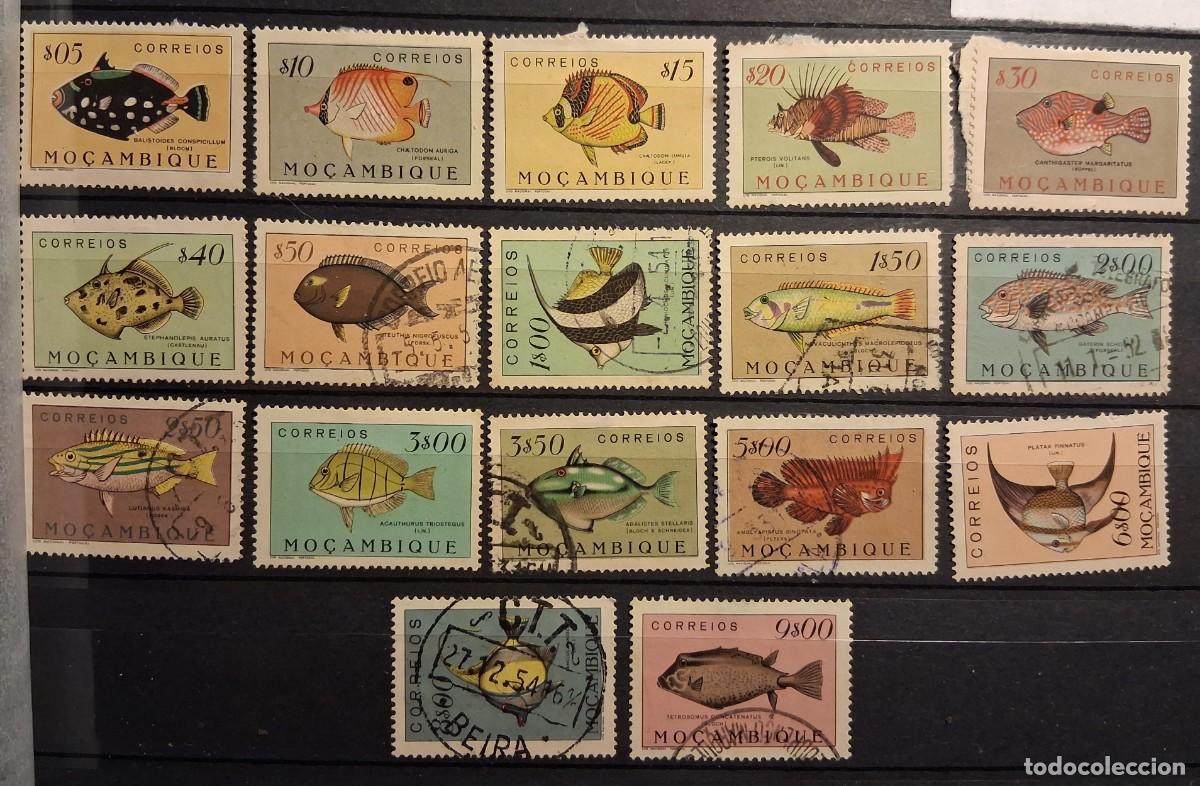 Sellos: MOZAMBIQUE, 1951, CAT.YT.387/399 Y 402/405.