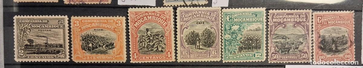 Sellos: COMPA&Ntilde;&Iacute;A DE MOZAMBIQUE, 1925, CAT.YT.153/157 Y 165 Y 167.