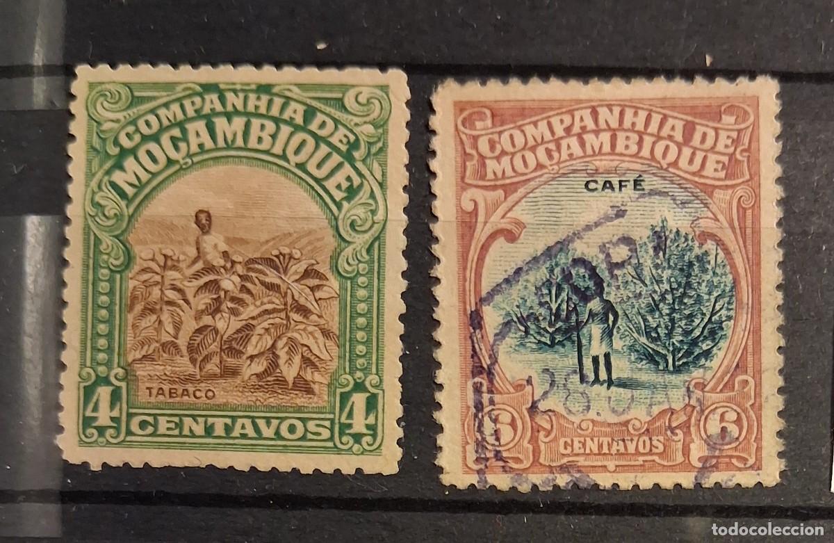 Sellos: COMPA&Ntilde;&Iacute;A DE MOZAMBIQUE, 1921, CAT.YT.121 Y 124.