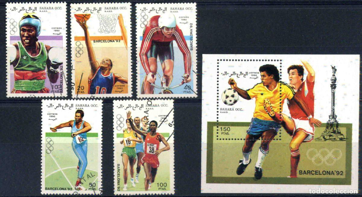 Sellos: RASD - Sahara Occ. 1990 Juegos ol&iacute;mpicos de Barcelona