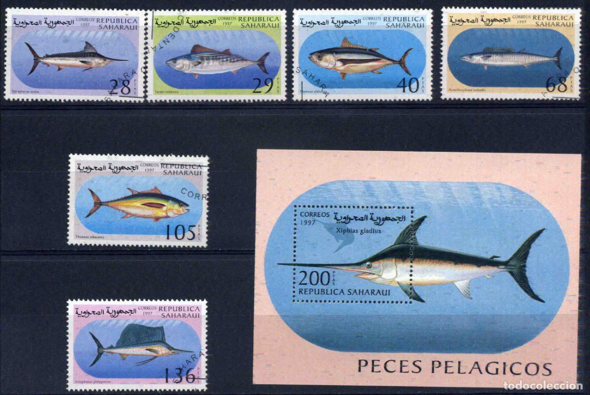 Sellos: RASD - Sahara - Rep&uacute;blica Saharaui 1997 Peces pel&aacute;gicos