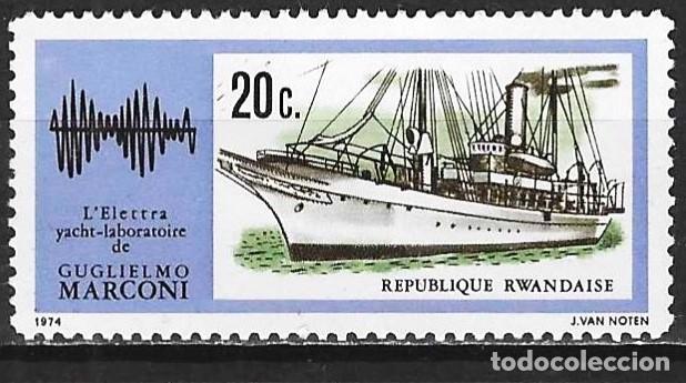 Sellos: Ruanda 1974 - Mi 634 - YT 586 - Velero - MH*