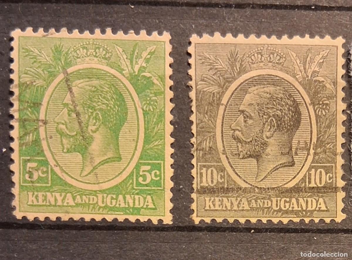 Sellos: KENIA-UGANDA, 1927, CAT.YT.EA 2A Y EA 3A.