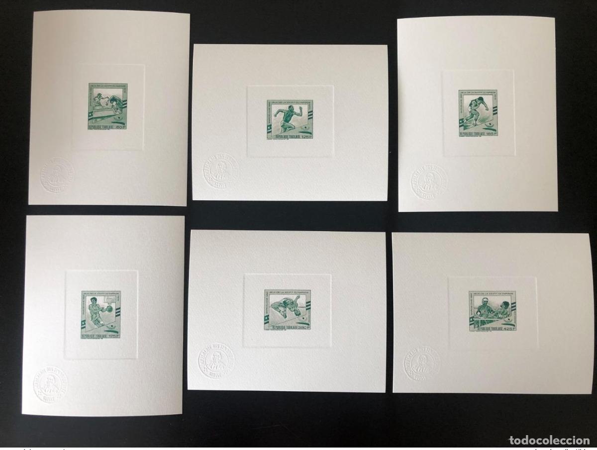 Sellos: Togo 1989 Prueba de artista Mi. 2112A 2117A Juegos Ol&iacute;mpicos Barcelona 1992 verde
