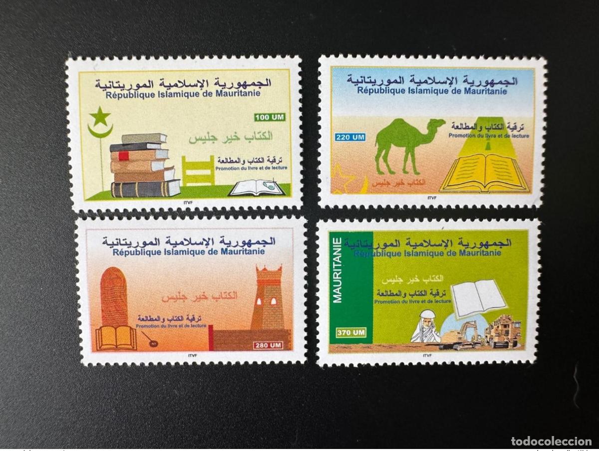 Sellos: Mauritania 2003 Mi. 1115 - 1118 Libro de lectura libros promoci&oacute;n Buch Camel fauna