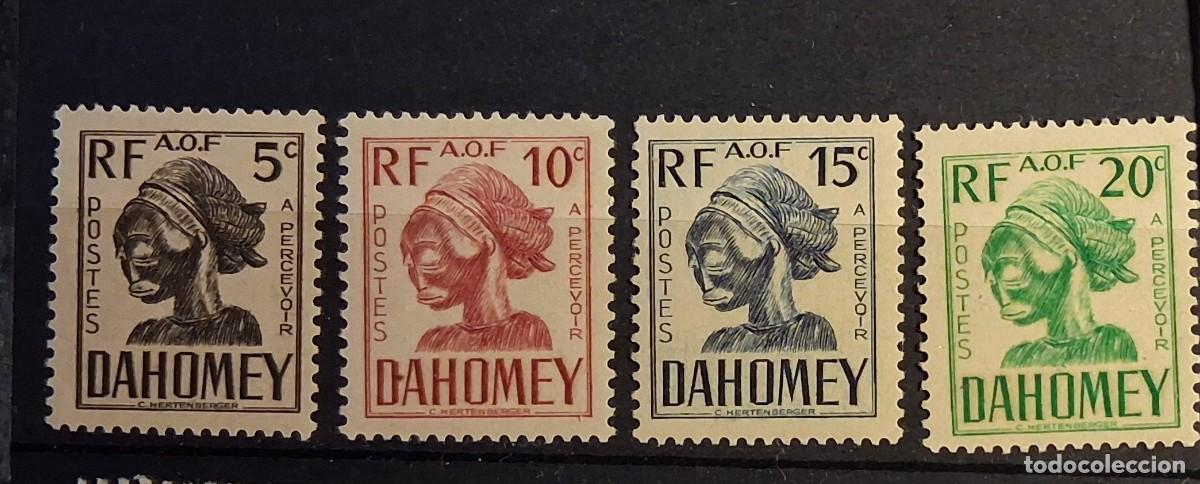 Sellos: DAHOMEY, 1941, CAT.YT. T19/T22.