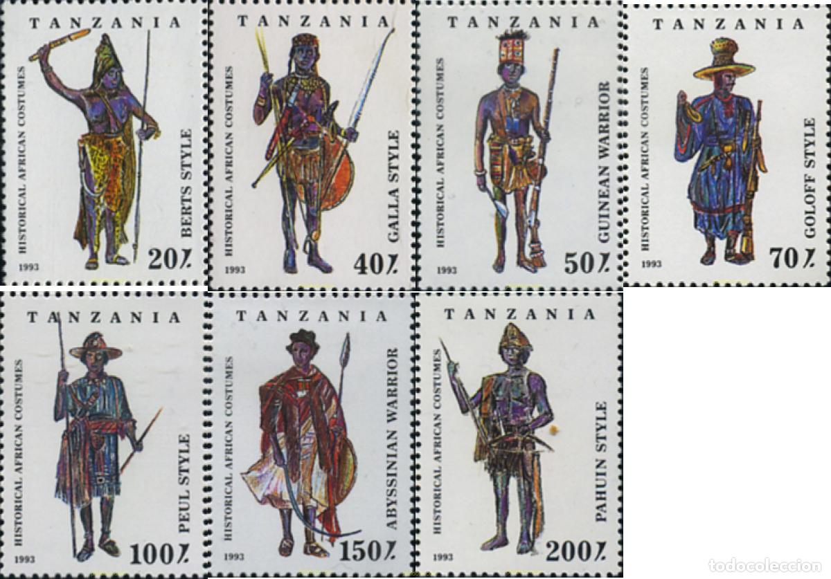 Sellos: 365303 MNH TANZANIA 1993 TRAJES REGIONALES