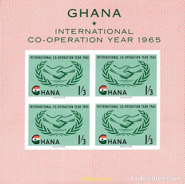 Sellos: 160691 MNH GHANA 1965 A&Ntilde;O INTERNACIONAL DE LA COOPERACION