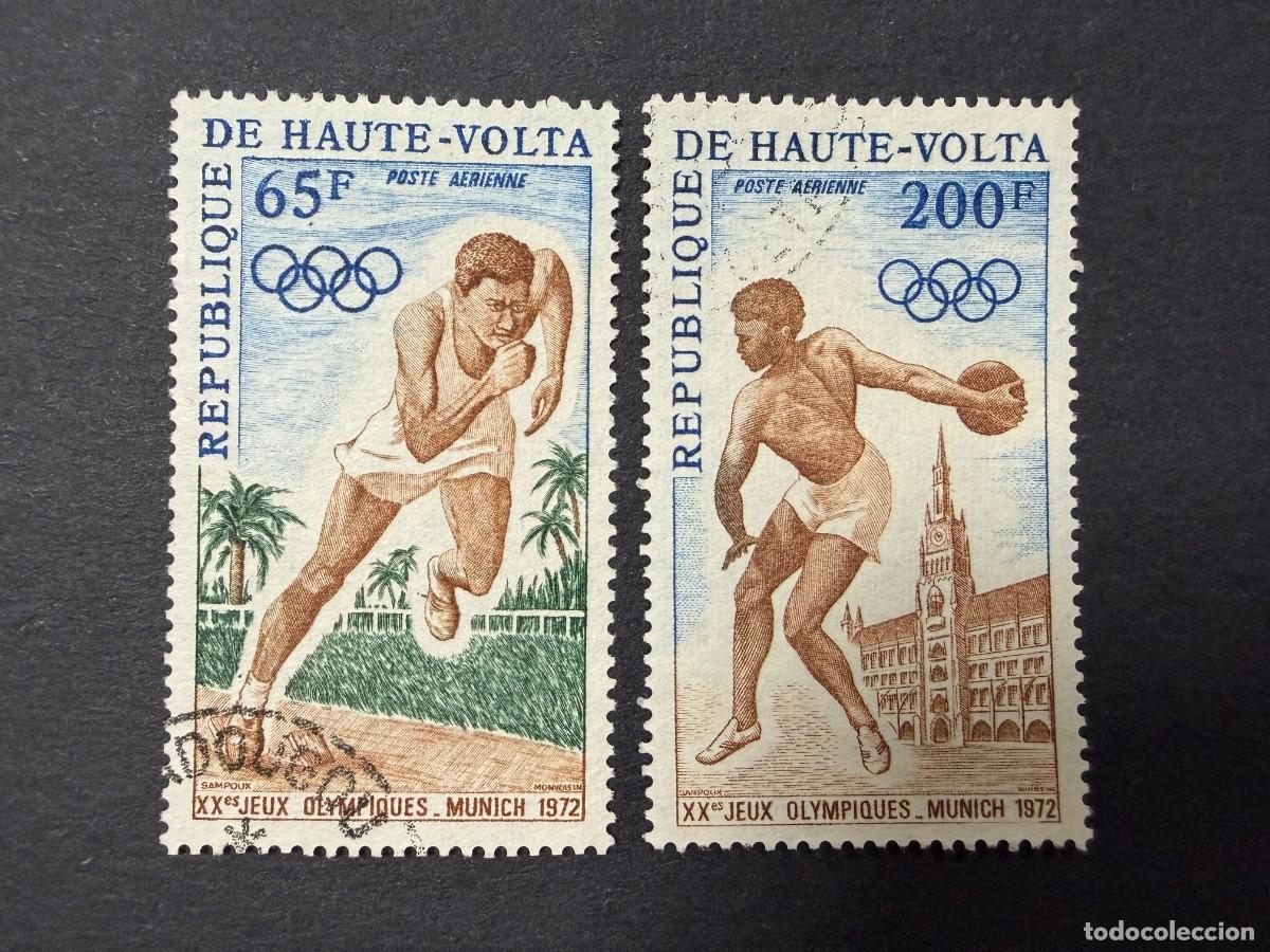 Sellos: ALTO VOLTA, 1972. YVERT 102/3. OLIMPIADAS DE MUNICH. SERIE COMPLETA. USADOS