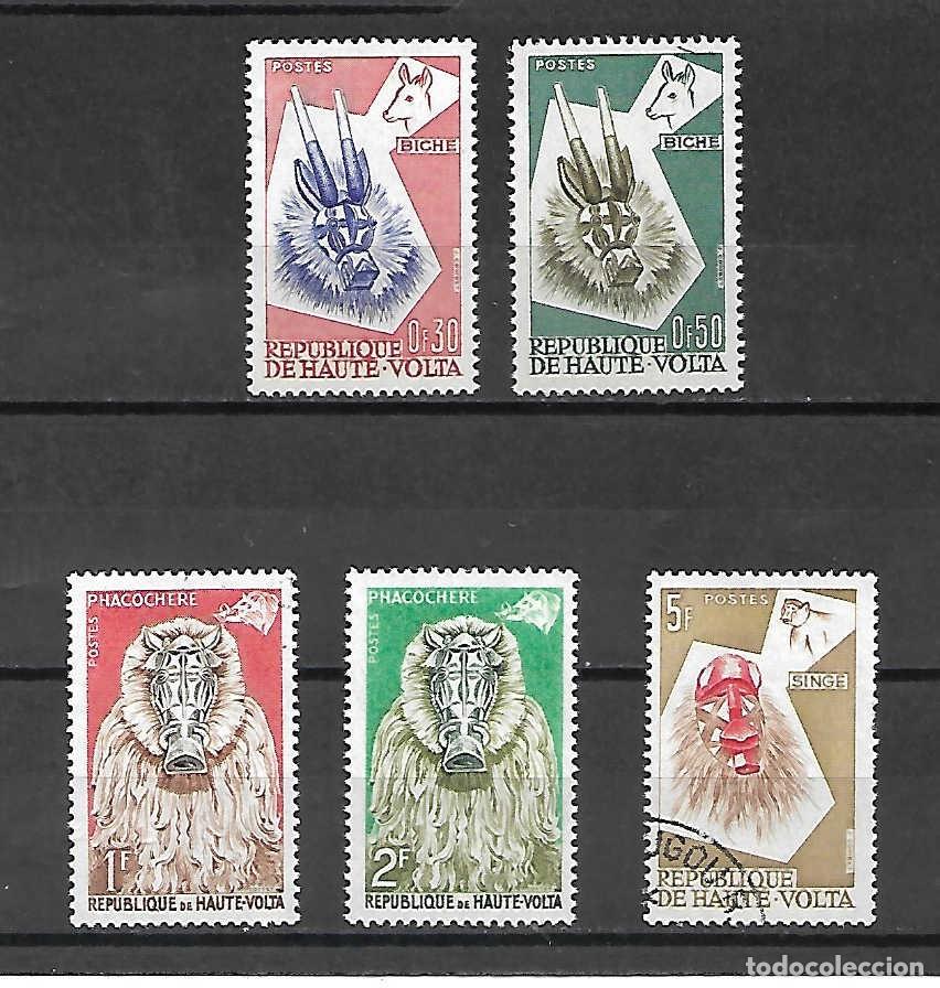 Sellos: M&aacute;scaras de animales. Alto Volta. sellos a&ntilde;o 1960