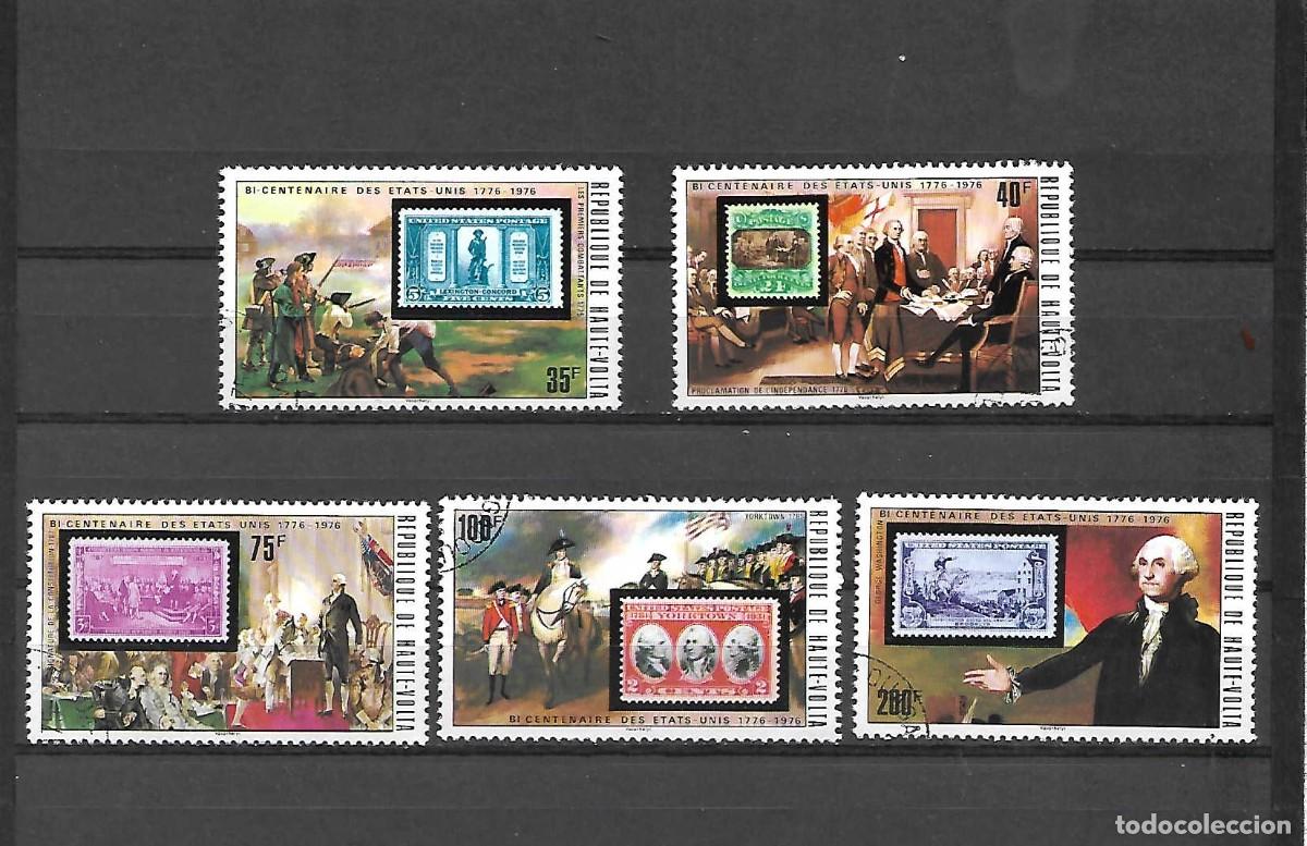 Sellos: Bicentenario USA. Alto Volta. sellos a&ntilde;o 1975