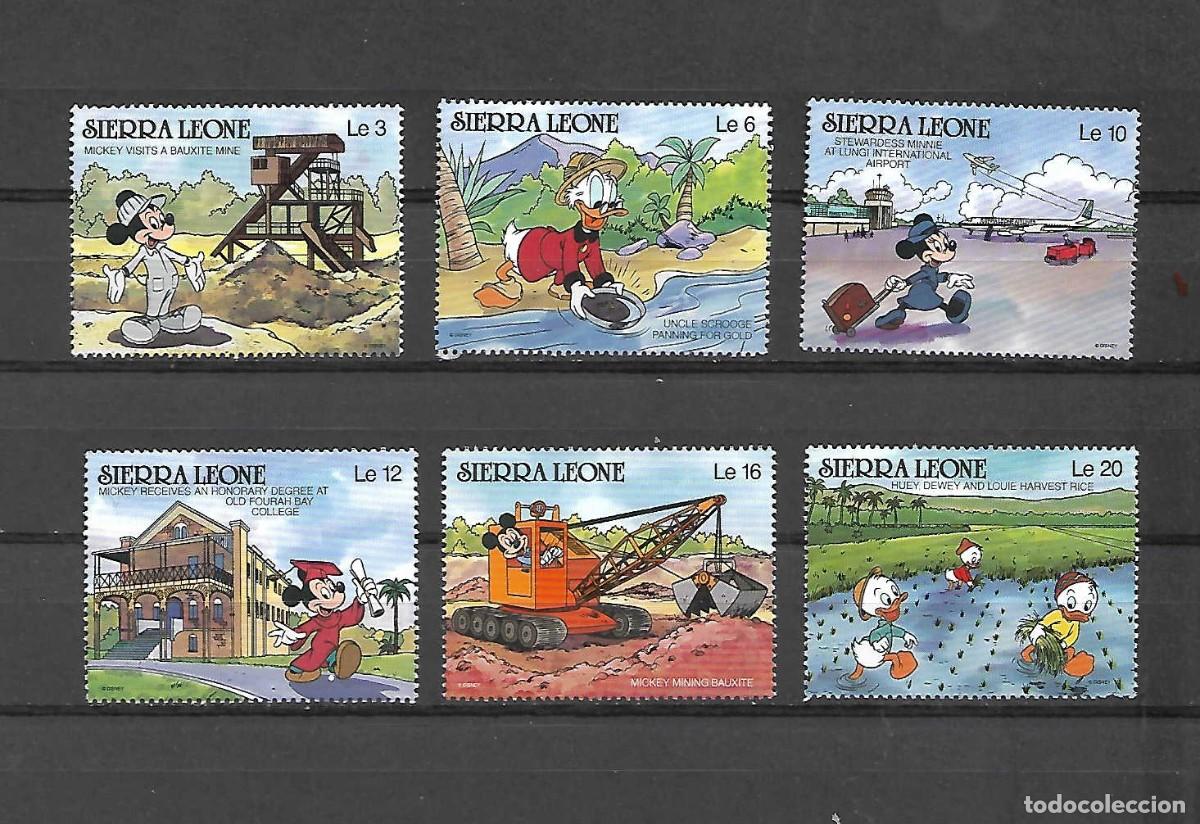 Sellos: personajes de Walt Disney. Sierra Leona . sellos a&ntilde;o 1990