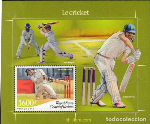 Sellos: 594068 MNH CENTROAFRICANA 2018 CRICKET