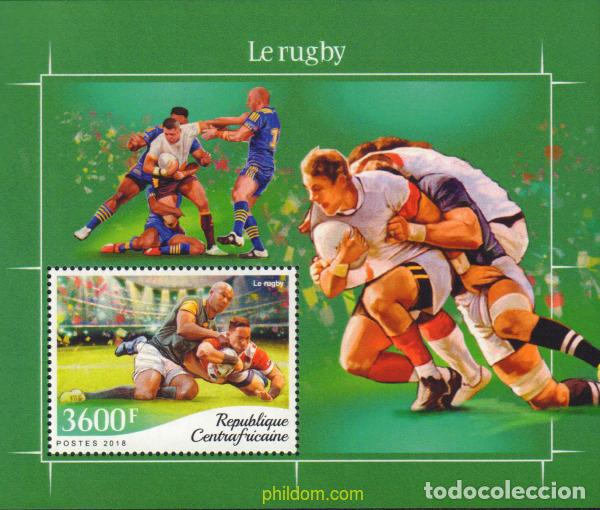 Sellos: 594071 MNH CENTROAFRICANA 2018 RUGBY