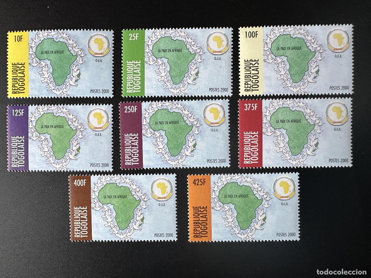 Sellos: Togo 2000 Mi. 3159 - 3166 Paz en &Aacute;frica Peace Frieden OUA O.U.A.