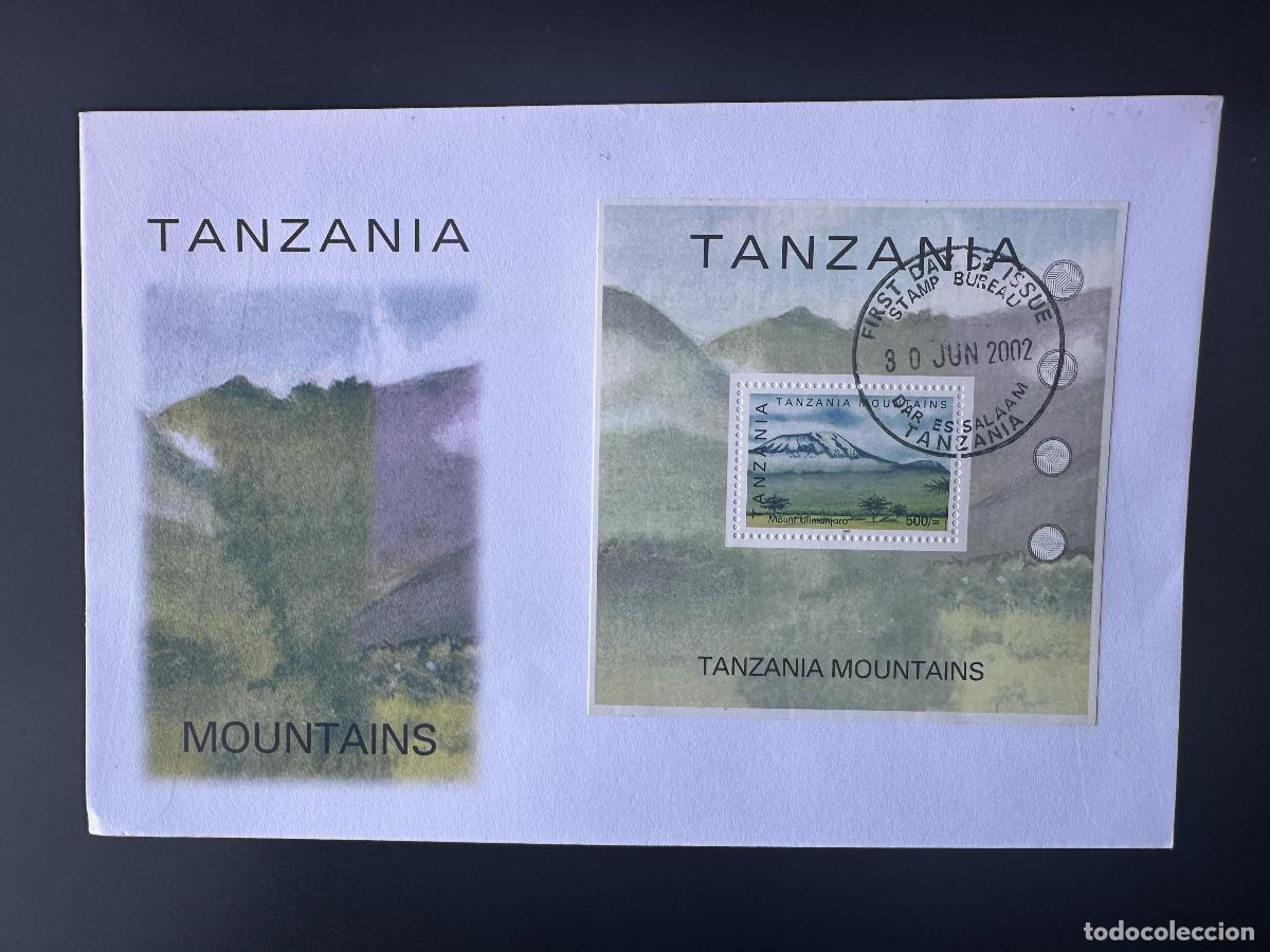 Sellos: Tanzania 2002 Mi. Bl. 539 FDC primer d&iacute;a monta&ntilde;as Berge