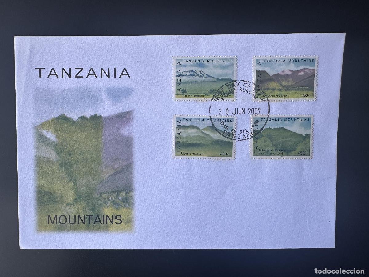 Sellos: Tanzania 2002 Mi. 4068 - 4071 FDC Primer d&iacute;a monta&ntilde;as Berge