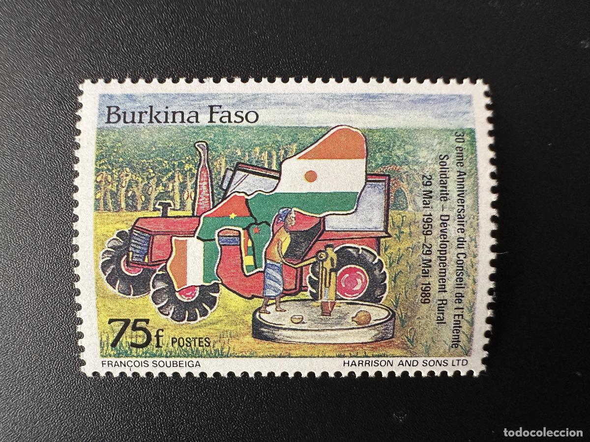 Sellos: Burkina Faso 1989 Mi. 1209 Acuerdo de desarrollo rural solidario del Consejo la Entente