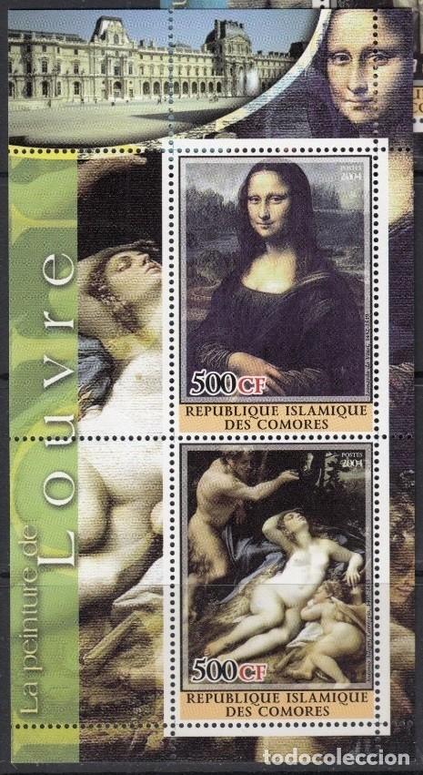 Sellos: COMORES 2004 SHEET MNH LOUVRE MUSEUM MUSEE MUSEO ART PAINTINGS ARTE PINTURAS