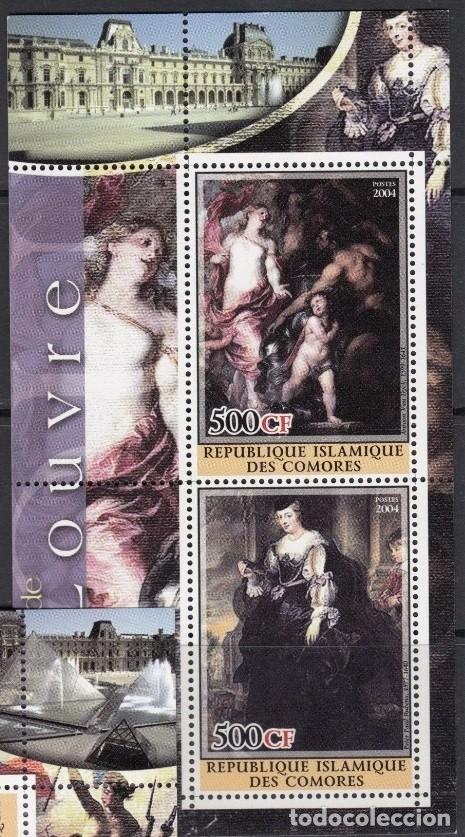 Sellos: COMORES 2004 SHEET MNH LOUVRE MUSEUM MUSEE MUSEO ART PAINTINGS ARTE PINTURAS