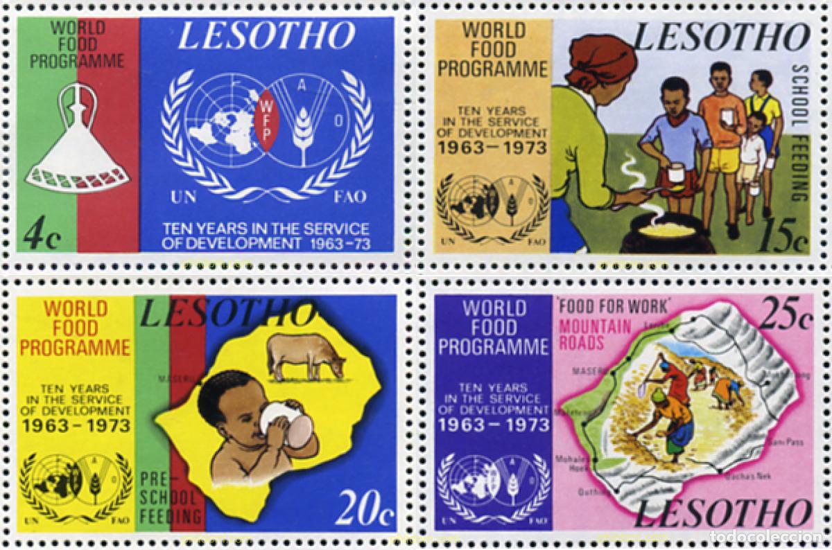 Sellos: 337777 MNH LESOTHO 1973 AL SERVICIO DEL DESARROLLO
