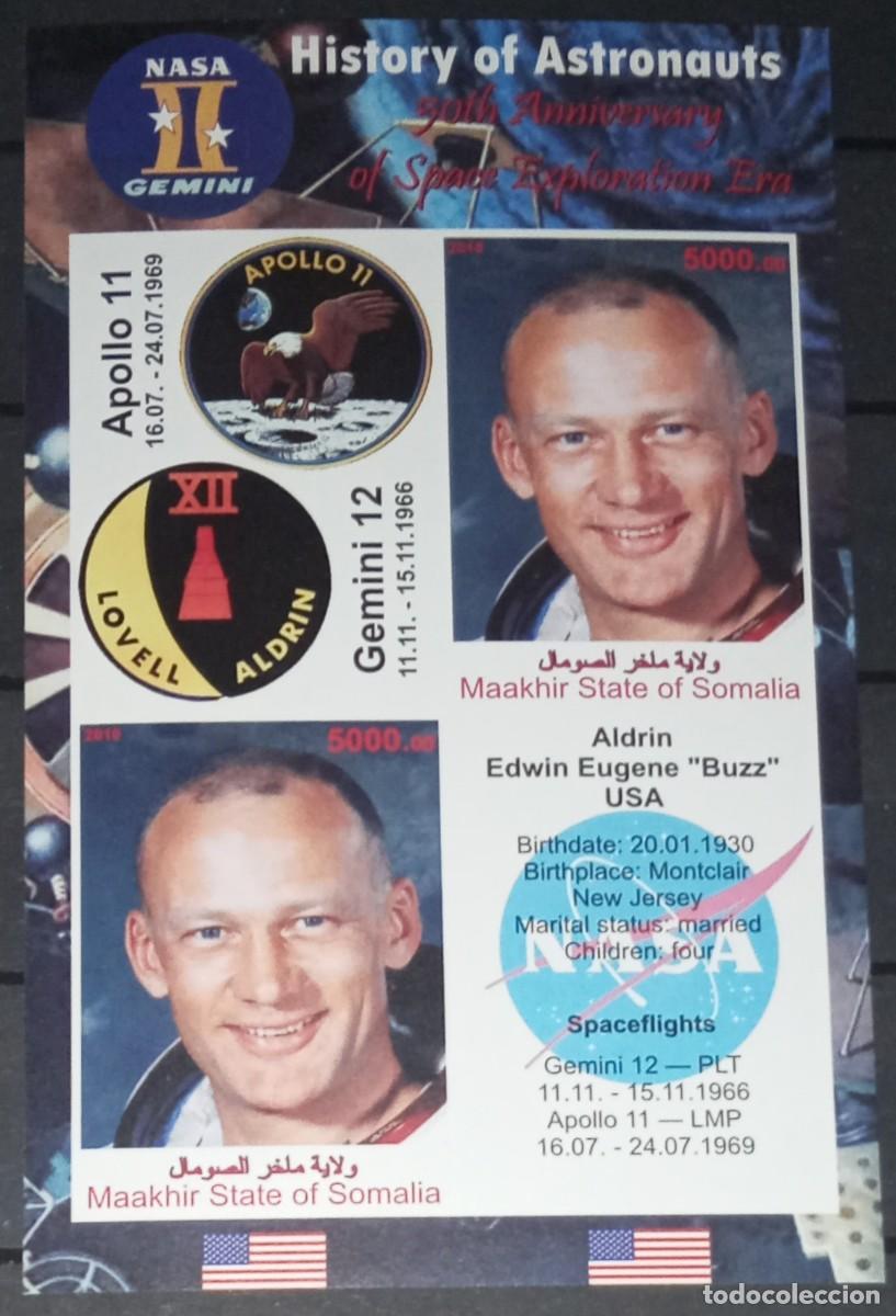 Sellos: SOMALIA 2010 SHEET MNH IMPERF BUZZ ALDRIN APOLLO 11 ESPACIO SPACE ESPACE ASTRONAUTAS ASTRONAUTS
