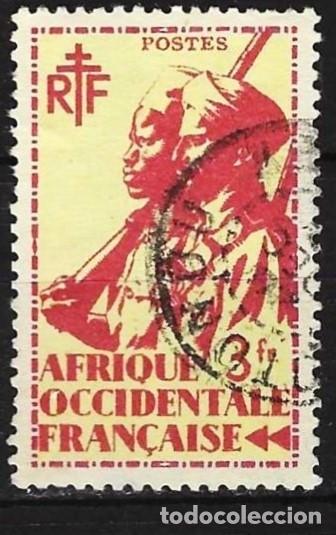 Sellos: &Aacute;frica occidental francesa (AOF) 1945 - Mi 16 - YT 16 - Soldado de infanter&iacute;a