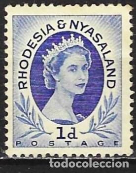 Sellos: Rodesia-Nyassaland 1954 - Mi 2A - YT 2 - Reina Isabel II - MNG