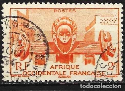 Sellos: &Aacute;frica occidental francesa (AOF) 1947 - Mi 43 - YT 33 - Fuente Bamako