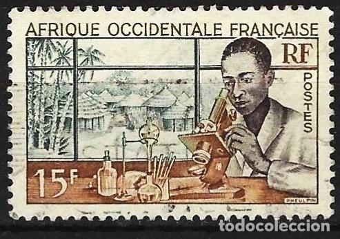 Sellos: &Aacute;frica occidental francesa (AOF) 1953 - Mi 64 - YT 48 - Laboratorio m&eacute;dico
