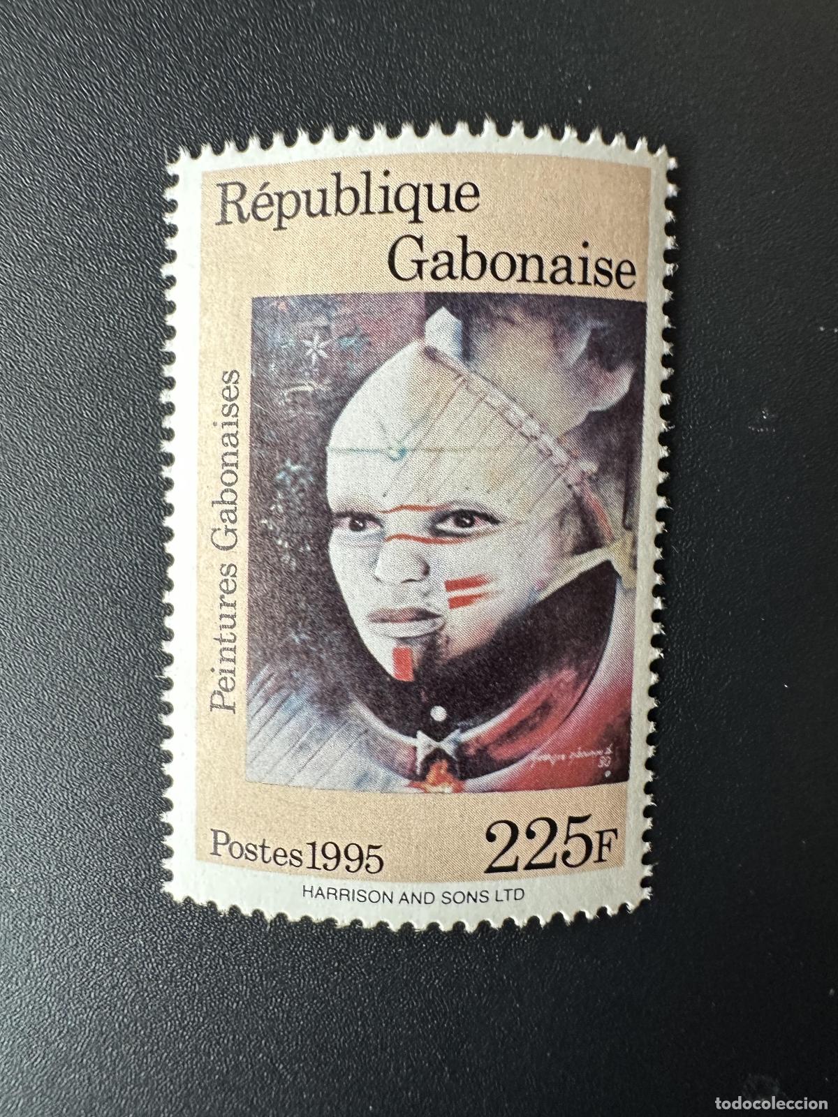Sellos: Gab&oacute;n 1995 Mi. 1244 pinturas gabonesas Pintura Arte