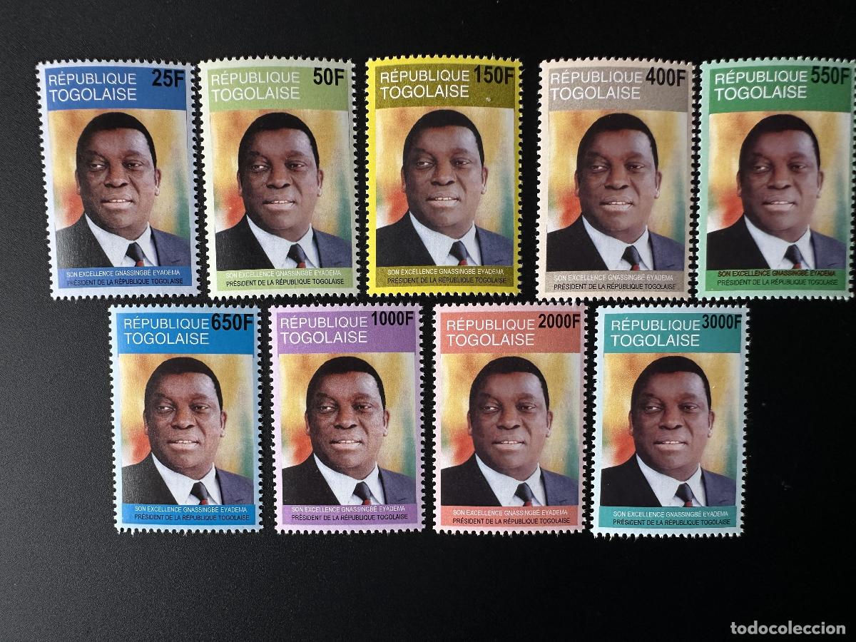 Sellos: Togo 2004 Mi. 3253 - 3261 Excmo. Sr. Gnassingb&eacute; Eyad&eacute;ma Presidente de la Rep&uacute;blica