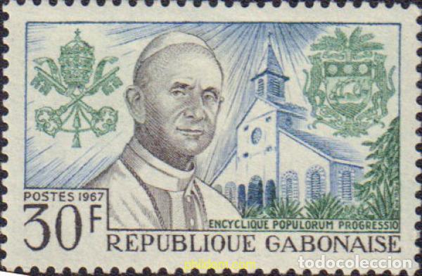Sellos: 600707 MNH GABON 1967 ENCICLICA POPULORUM PROGRESSIO
