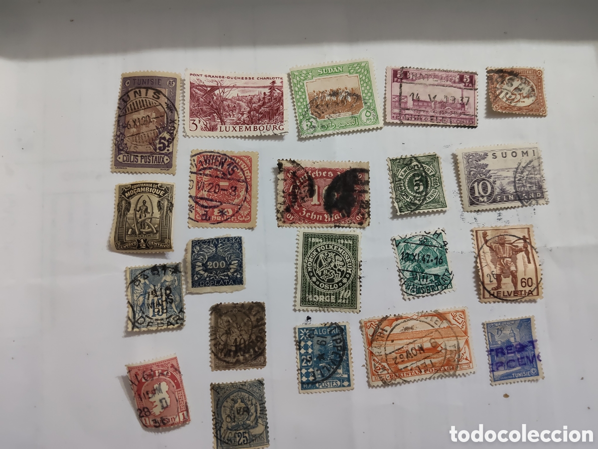Sellos: 21 Sellos variados del mundo algunos muy antiguos usados