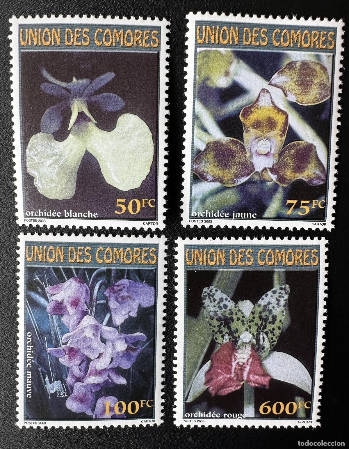 Sellos: Comoras 2003 Mi. 1787 - 1790 Orqu&iacute;deas Flor Blume