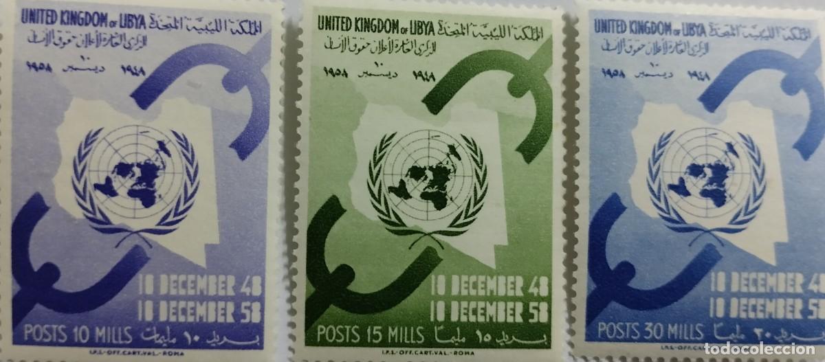 Sellos: SELLOS LIBIA, A&Ntilde;O 1958, SERIE COMPLETA**MNH.YVERT 168/7O