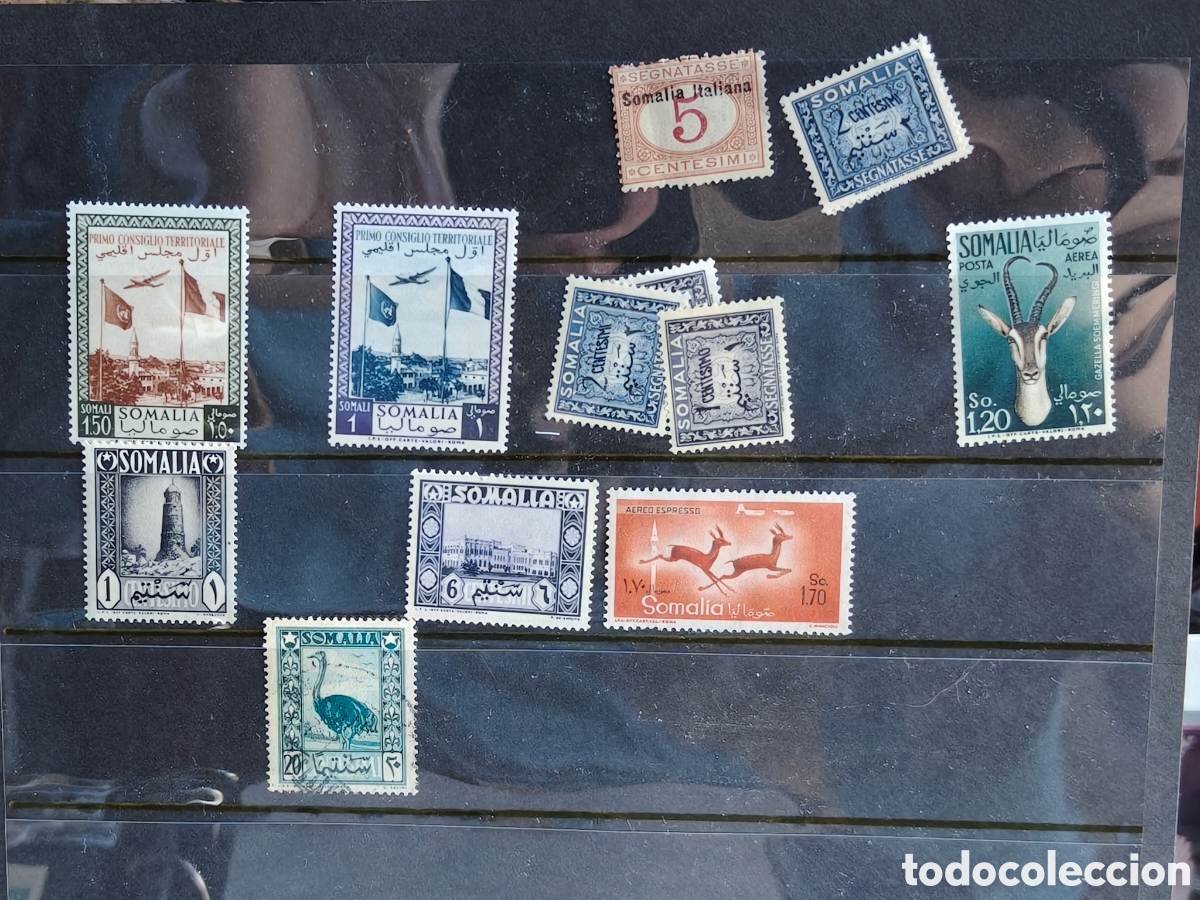 Sellos: Somalia lote sellos antiguos a&ntilde;os 30s aprox. Sellos nuevos */ usados
