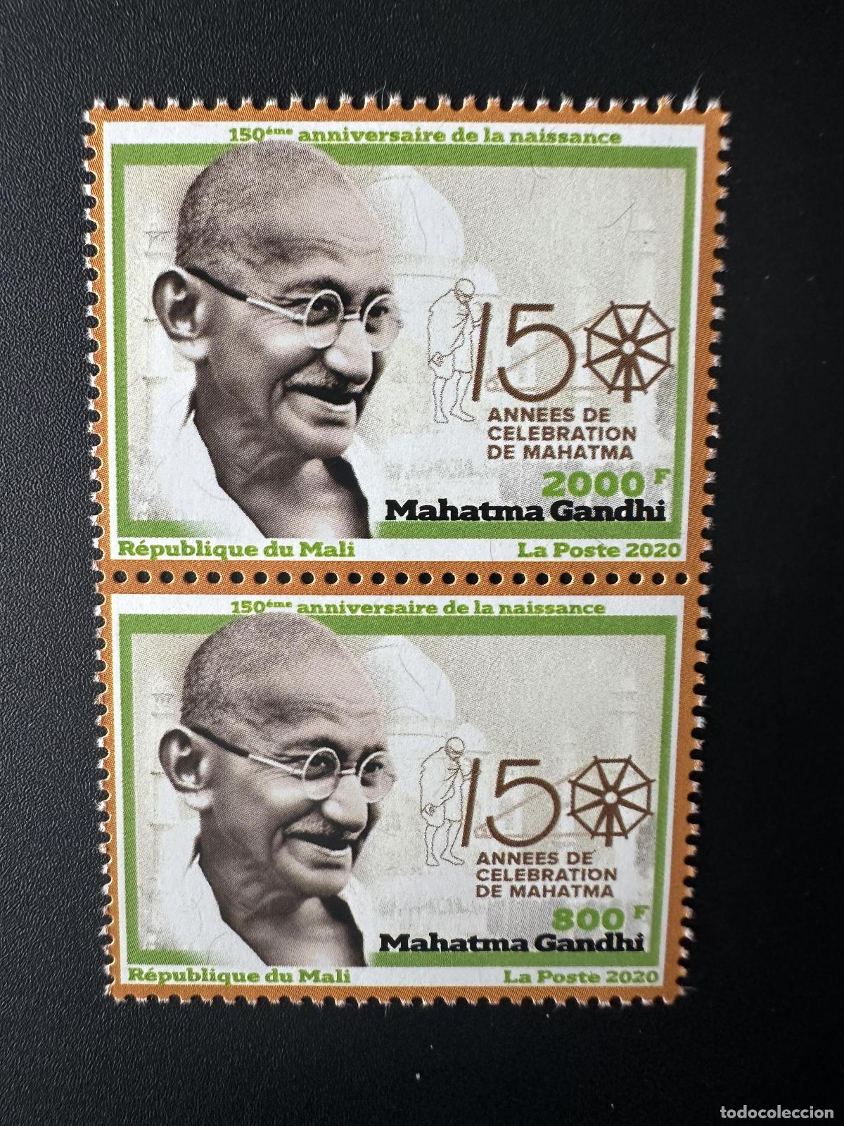 Stamps: Mali mayo de 2020.? Celebraci&oacute;n los 150 a&ntilde;os Mahatma Gandhi Mohandas en India (pareja)