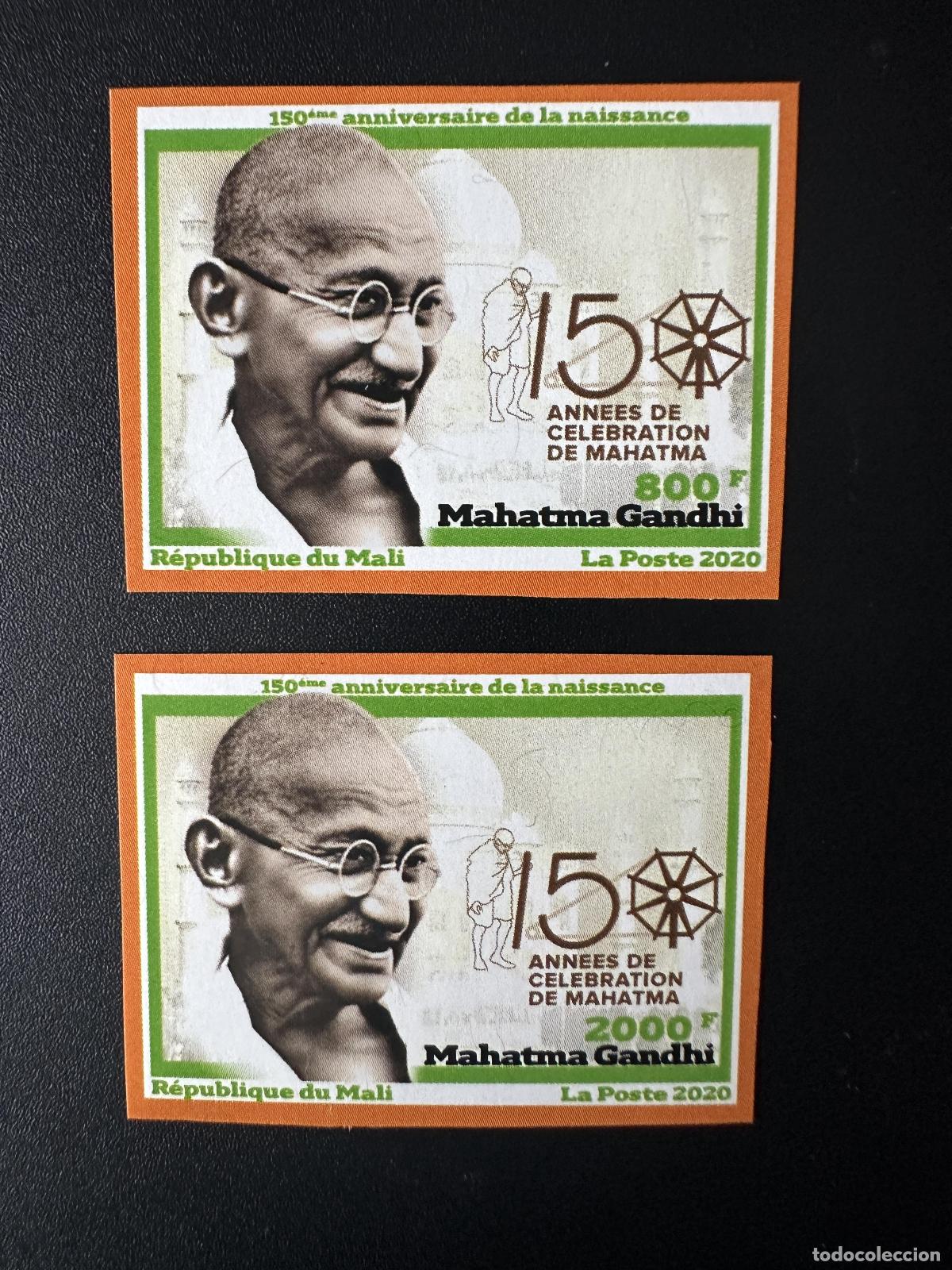 Sellos: Mali mayo de 2020.? ND IMPERF Mohandas Mahatma Gandhi celebra los 150 a&ntilde;os India