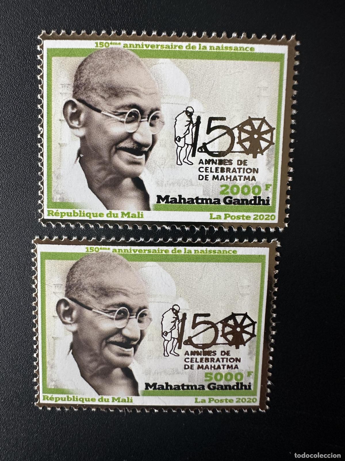 Sellos: Mali mayo de 2020.? Oro 2 contra Mohandas Mahatma Gandhi: 150 a&ntilde;os celebraci&oacute;n los en la India