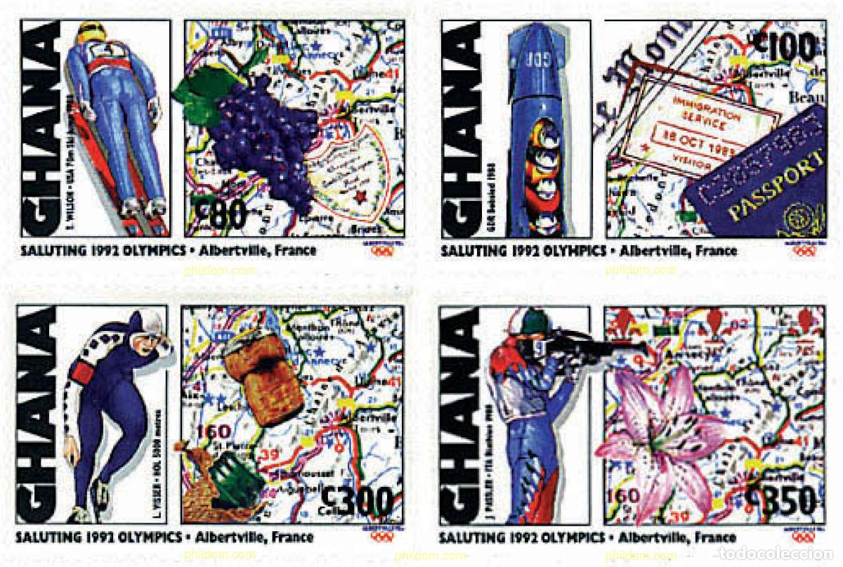 Sellos: 362132 MNH GHANA 1992 25 JUEGOS OLIMPICOS VERANO BARCELONA 1992 - 16 JUEGOS OLIMPICOS INVIERNO. ALB